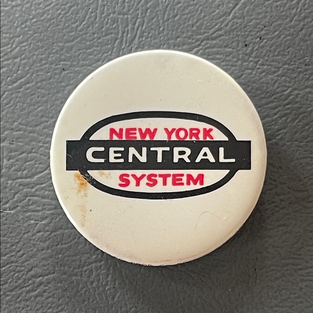 Vintage New York Central System Button pin brooch jewelry